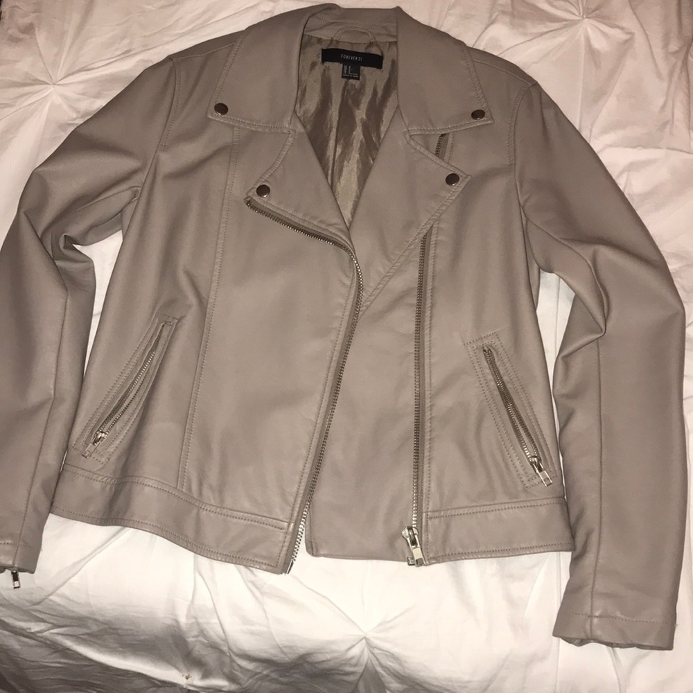 faux leather jacket